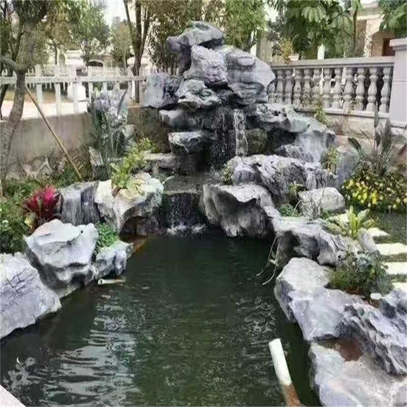 赤坎庭院假山鱼池图片
